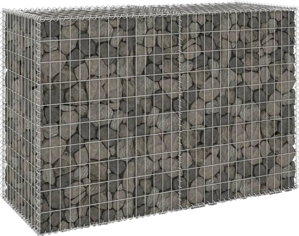 Maison Exclusive - Gabionenwand mit Abdeckung Verzinkter Stahl 150x60x100 cm