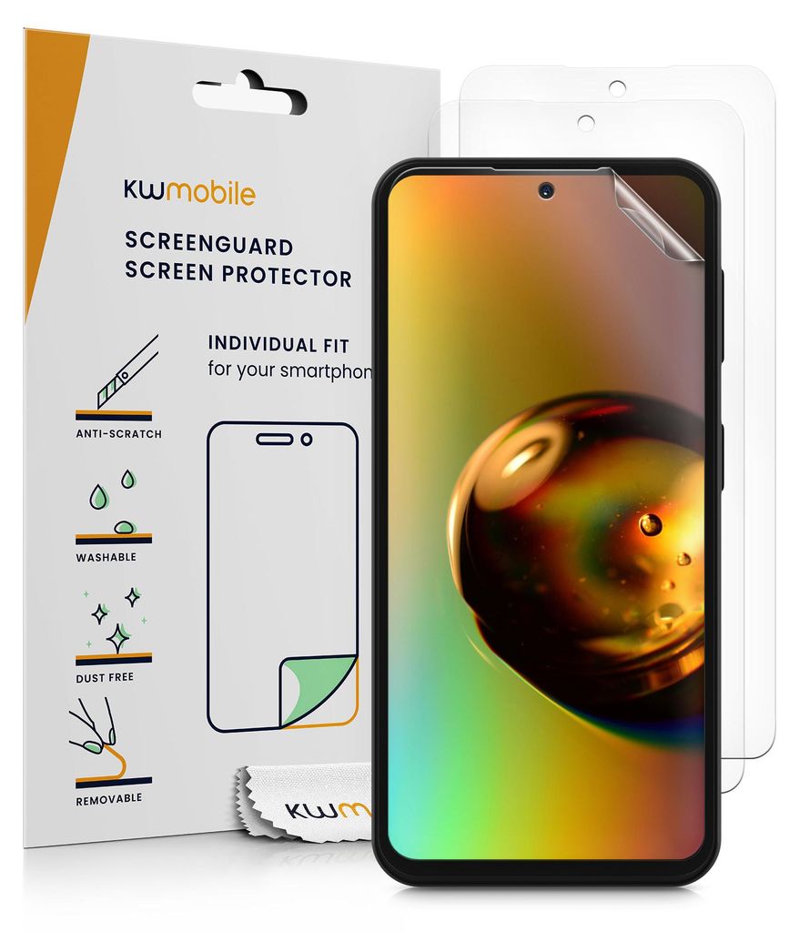 kwmobile 3x Displayschutzfolie kompatibel mit Samsung Galaxy A54 5G Folie - klare Schutzfolien Set in transparent