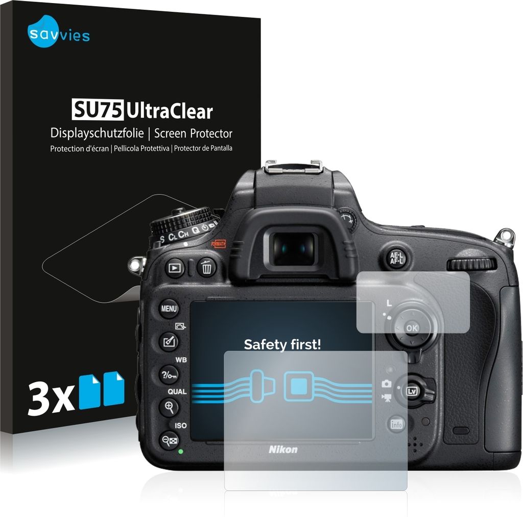 6x Für Nikon D610 Schutzfolie Savvies Displayschutz Display Schutz Folie Klar Transparent