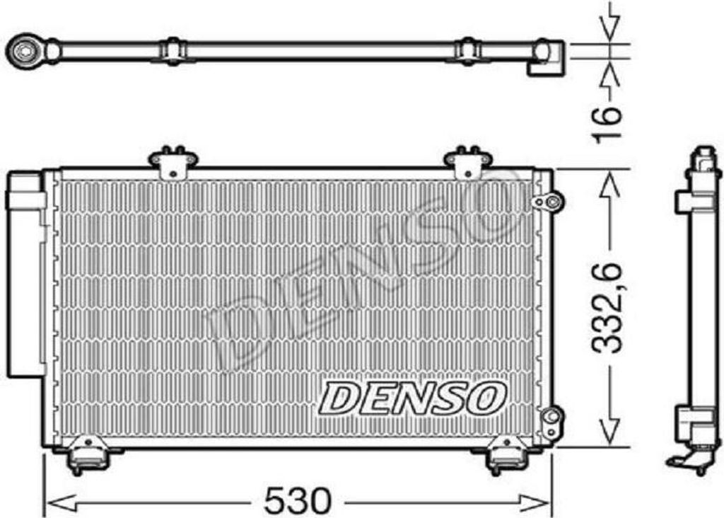 DENSO DCN50060 Kondensator Klimaanlage Klimakondensator für TOYOTA Yaris Schrägheck (P9) +Trockner
