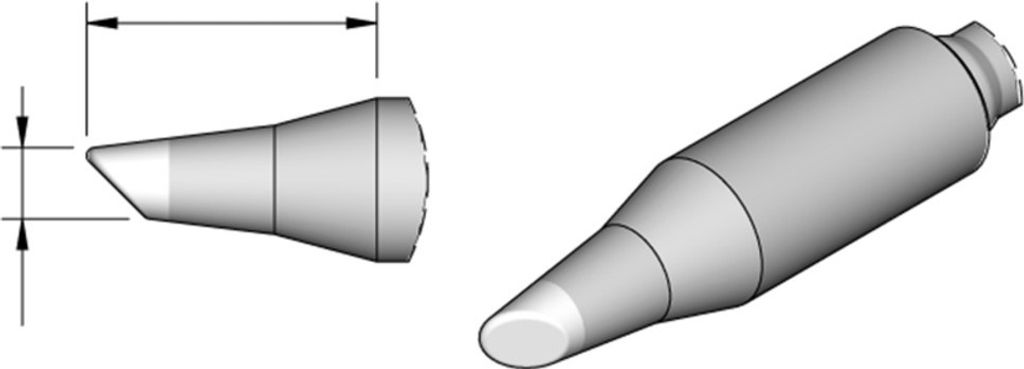 JBC Lötspitze Serie C470, Rundform, C470019/Ø 3,5 mm, abgeschrägt C470019
