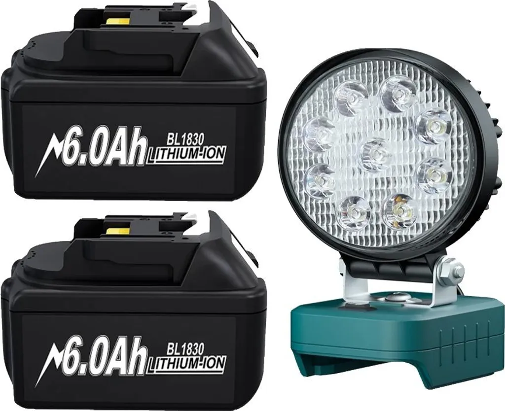 Batterie 18V 6000mAh Li-ion : Fini les Pannes avec ce Pack LED Inclus