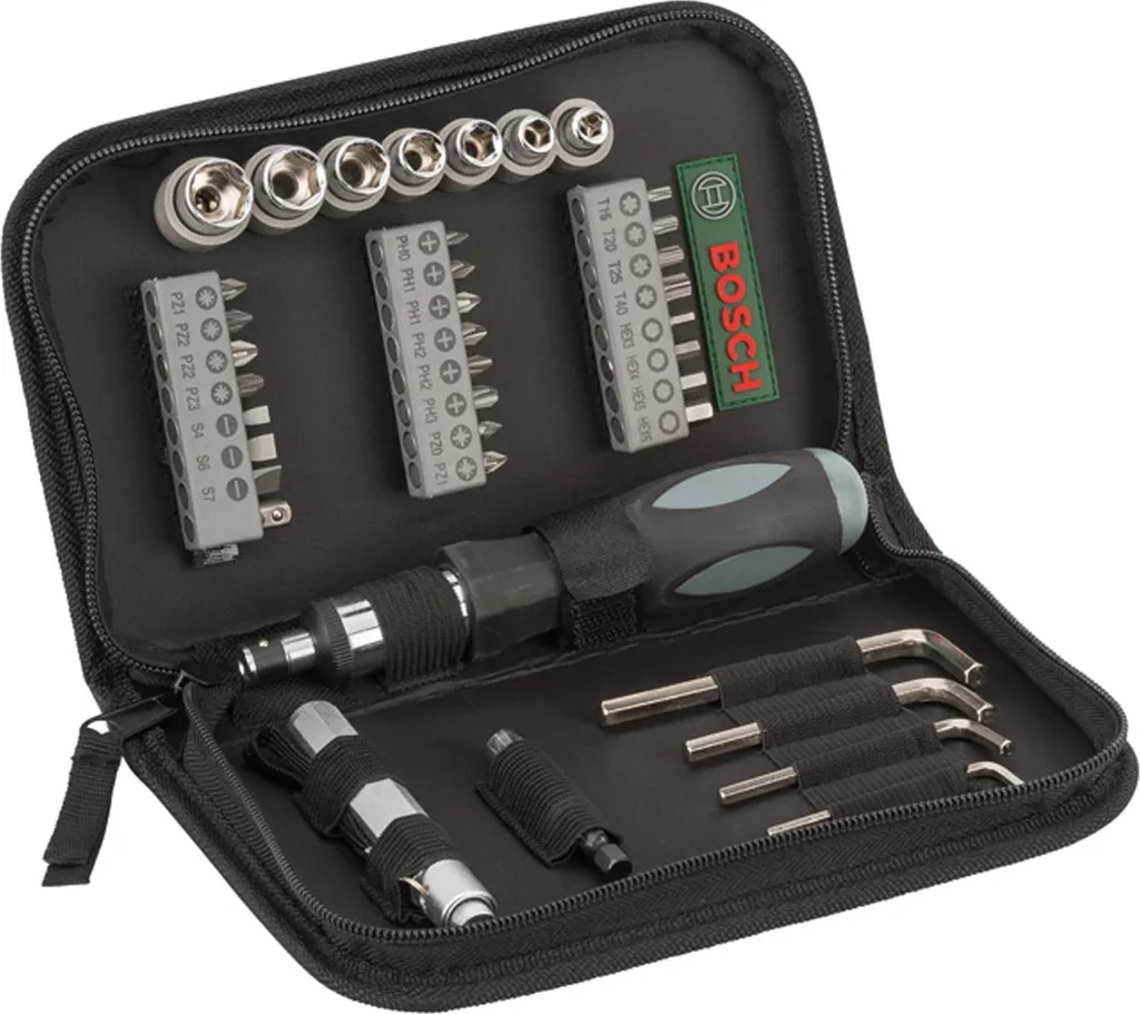 Bosch 2 607 019 506 Set Cacciavite a Cricchetto 38 Pezzi | Offerta