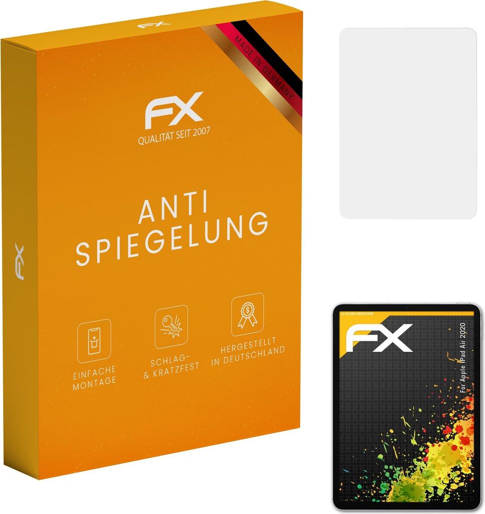 atFoliX FX-Antireflex 2x Schutzfolie kompatibel mit Apple iPad Air (2020) Displayfolie