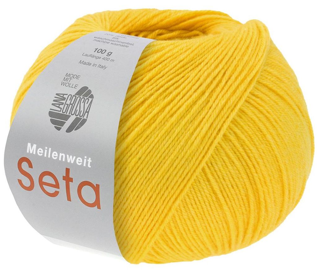 Lana Grossa - Meilenweit 100g Seta 0048 sonnengelb Produktbild 