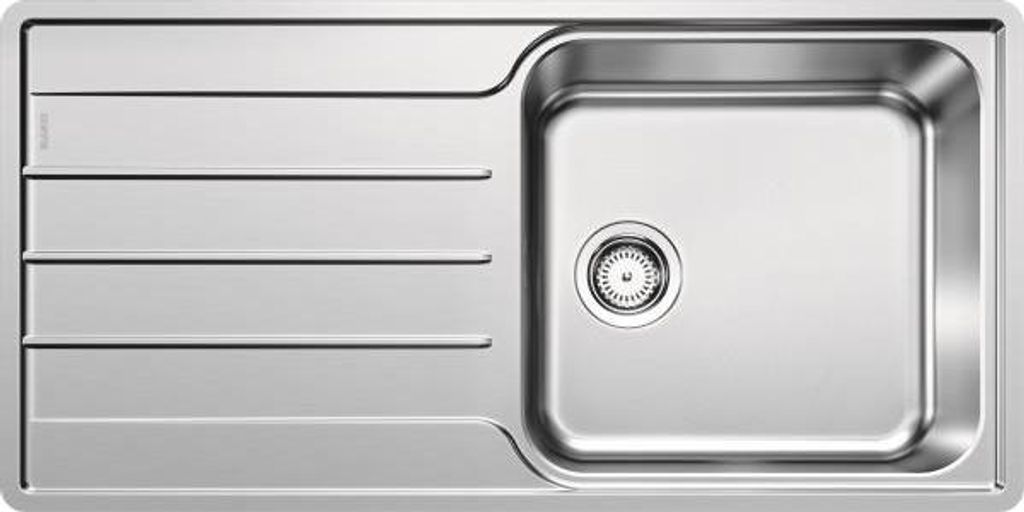 Blanco Lemis XL 6 S-if - 1 Spüle XL + Abtropfkorb - 1000 x 500 - Siphon - Manuelle Entleerung - Gebürsteter Edelstahl - Blanco