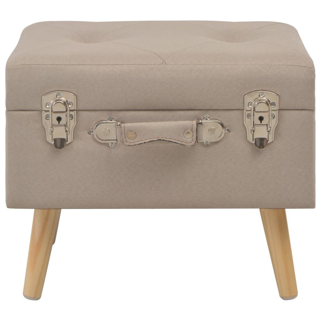 vidaXL Hocker mit Stauraum 40 cm Beige Stoff Produktbild 