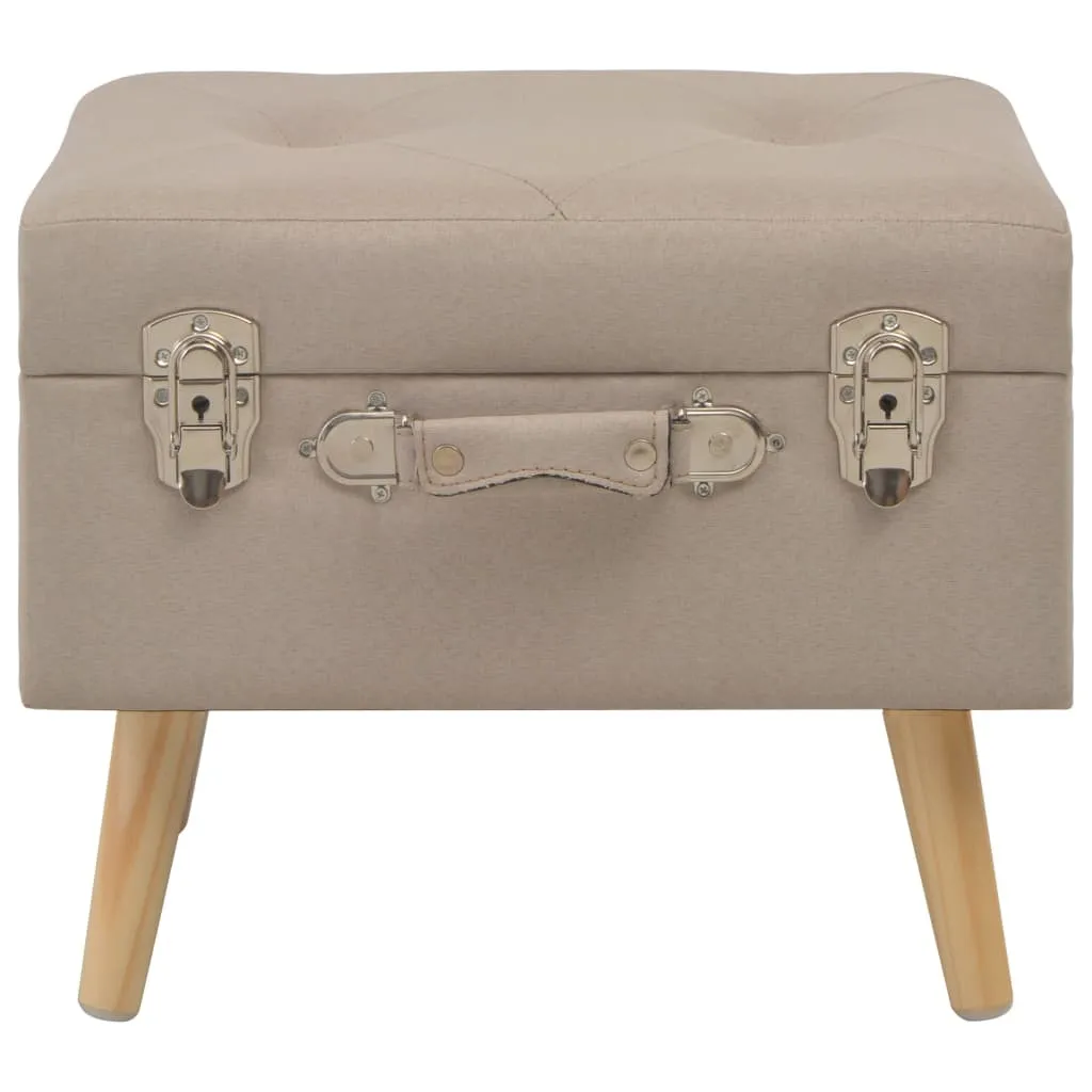 Siège d'appoint avec coffre de rangement beige - Tabouret gain de place