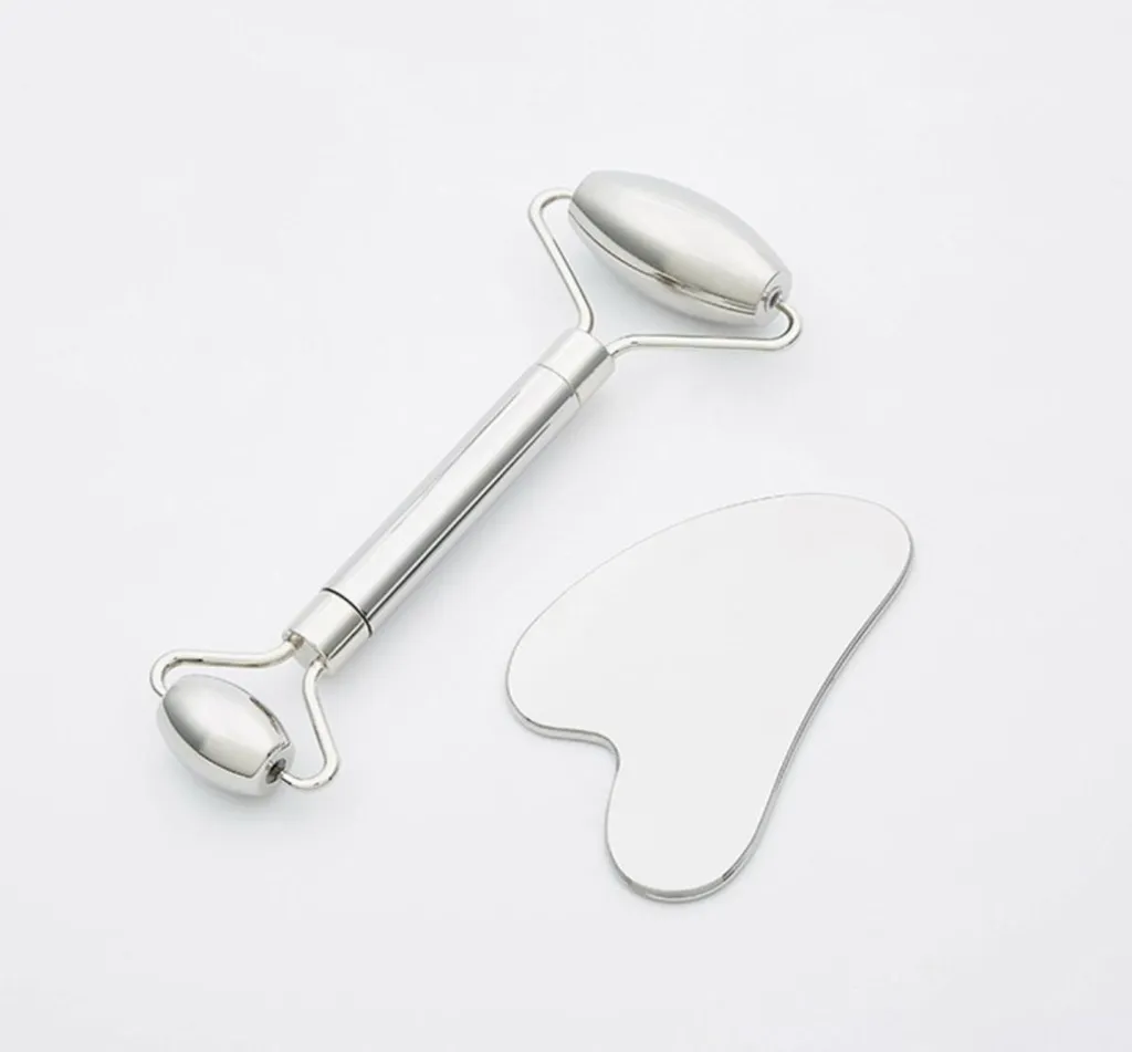 INF Set de Massage Gua Sha en Acier Inoxydable Outil Grattage Corps