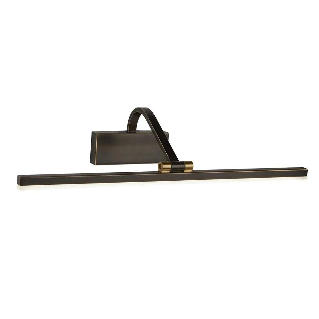 Lampe pour cadres et miroirs LED 51cm noir brossé éclairage de salon