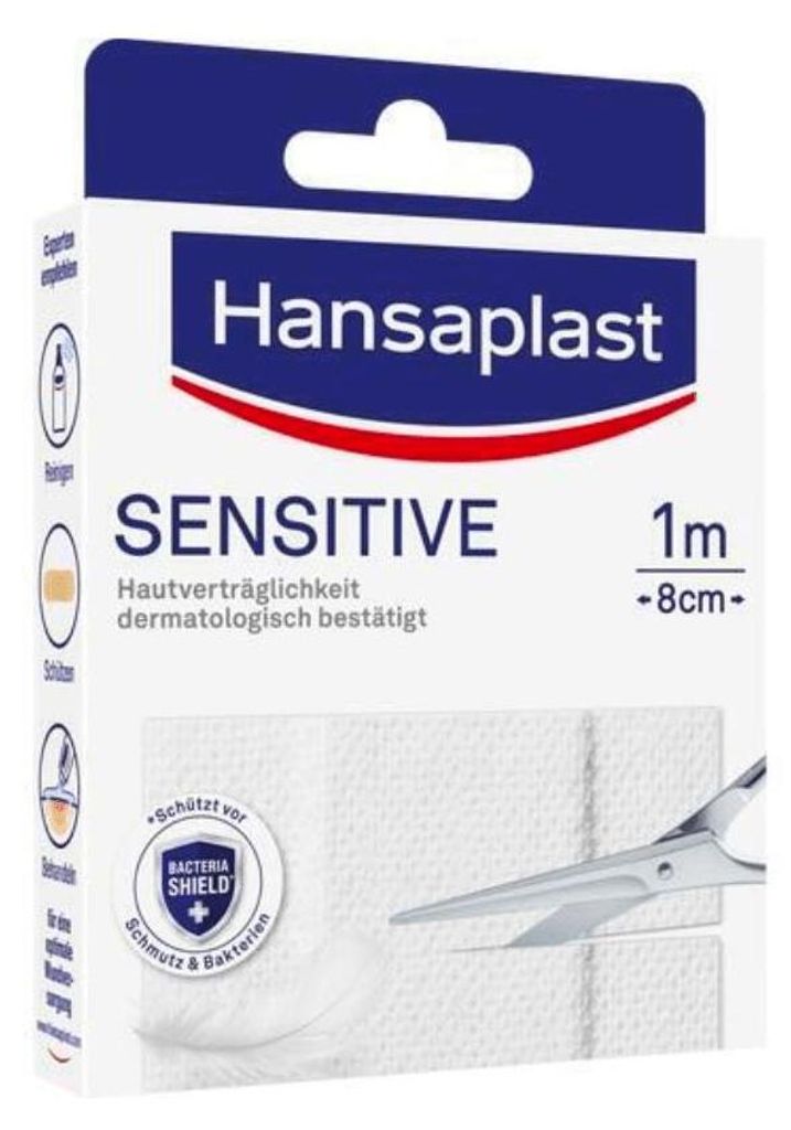 HANSAPLAST Sensitive Pflast.hypoallergen 8 cmx1 m