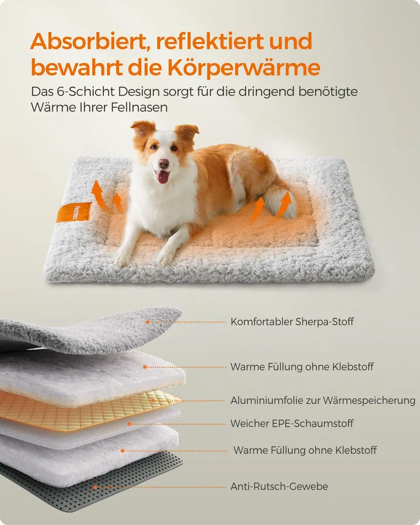 Couverture pour chien 90 x 65 cm lavable en machine de taille M grise