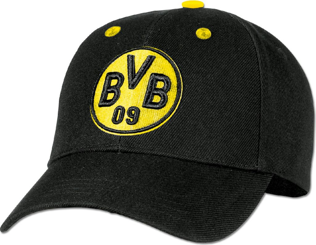 Kappe Borussia Dortmund Baumwolle schwarz größenverstellbar Produktbild 