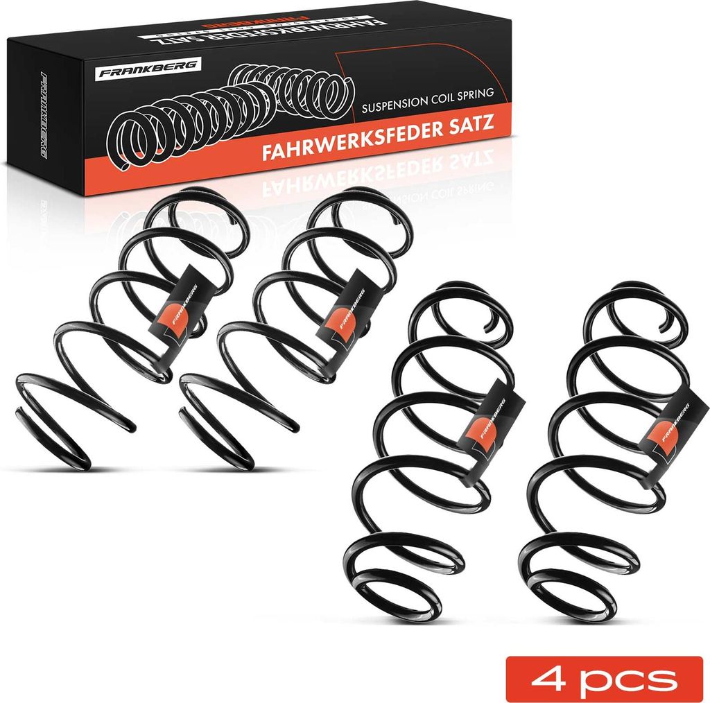 Frankberg 4x Fahrwerksfeder Vorne Hinten für Peugeot 207 SW WK Kombi 1.6L 2007-2012