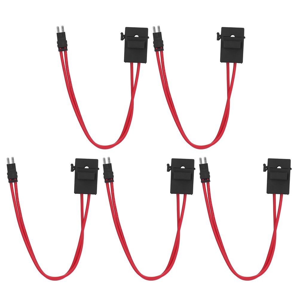 5Pcs Auto Sicherungshalter Connector Mini Heavy Duty Wire Extension für Fahrzeug ATM 20A 16AWG mit 5 Sicherungen (ACM Long Feet 9.1mm )