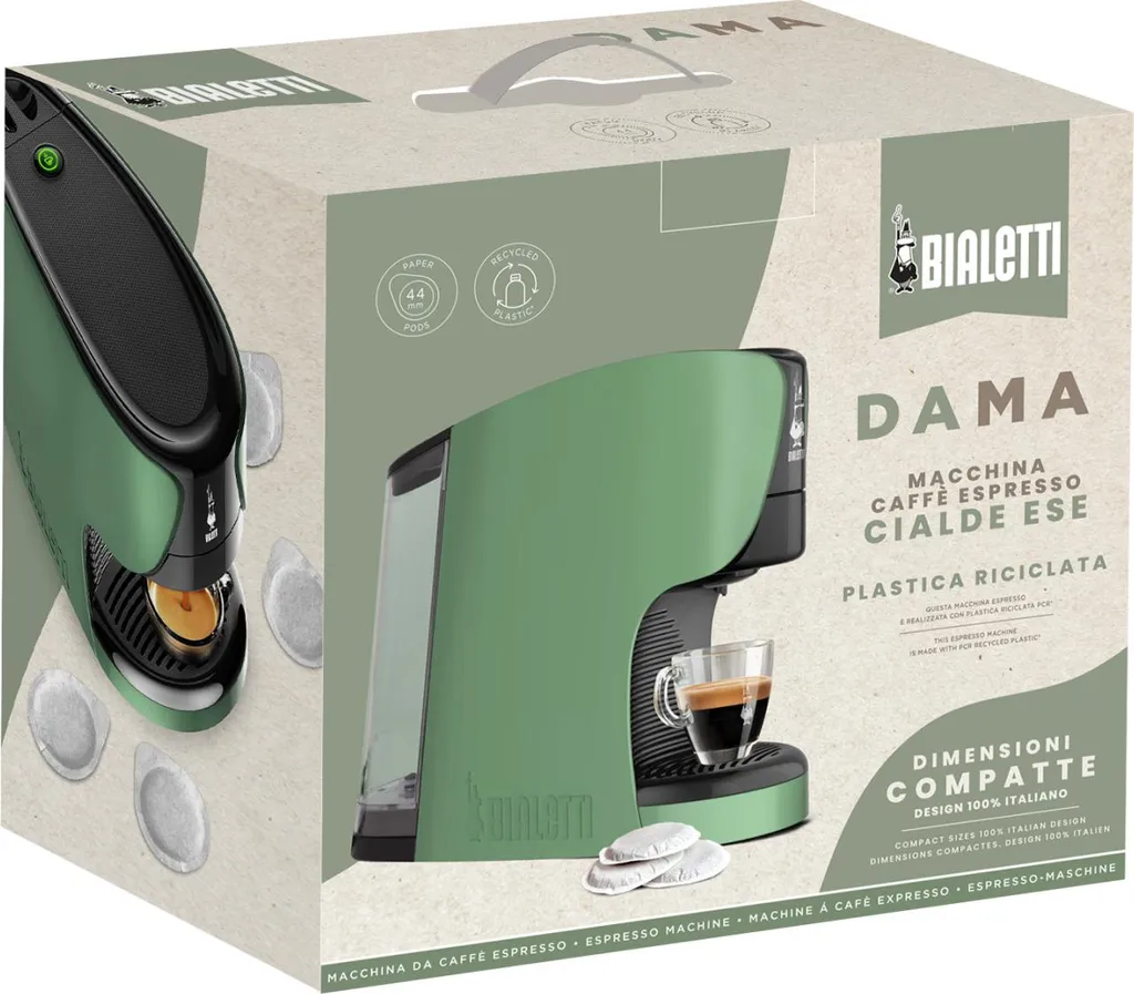 Machine Bialetti DAMA vert pour dosettes ESE expresso authentique - 5