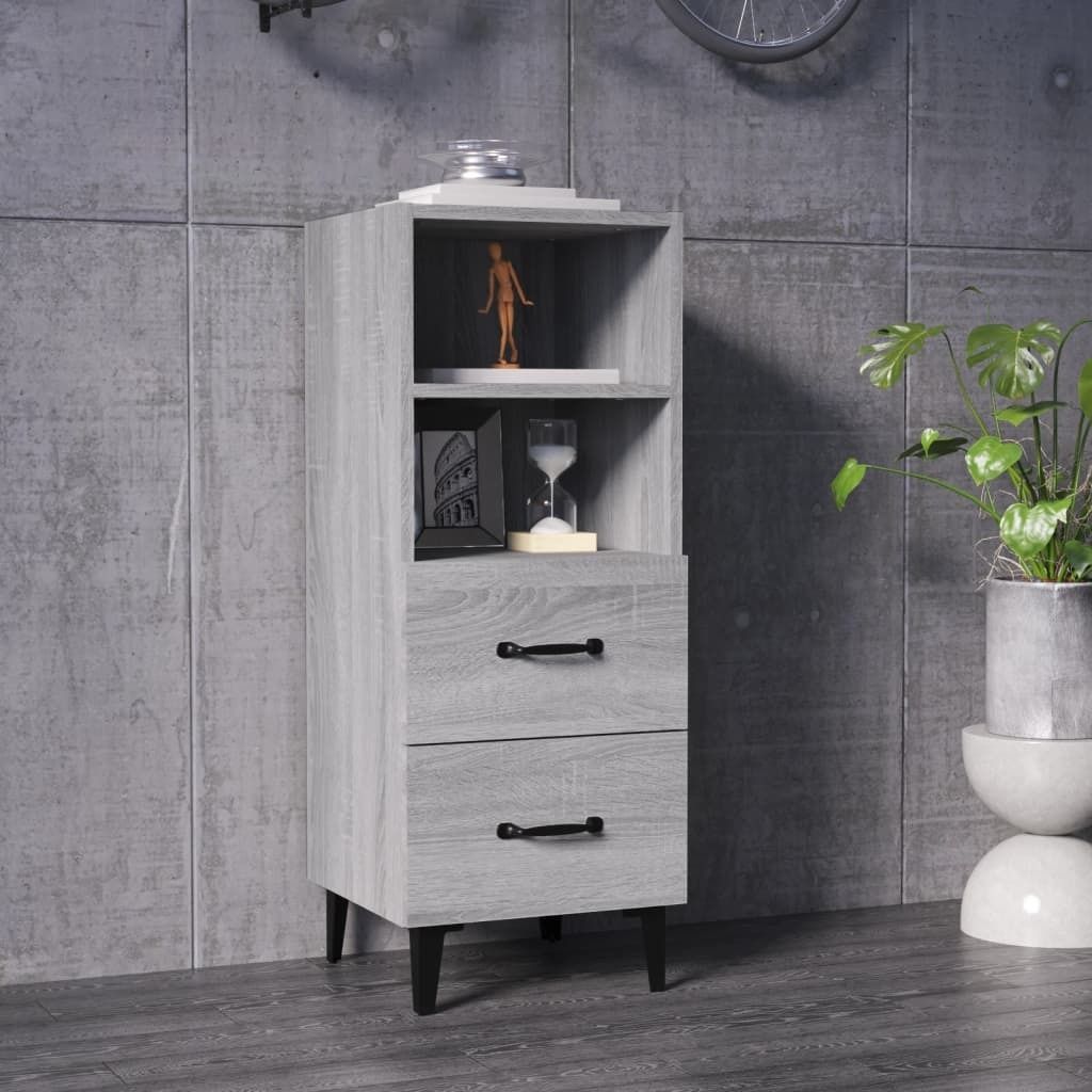 Maison Exclusive - Sideboard Grau Sonoma 34,5x34x90 cm Holzwerkstoff
