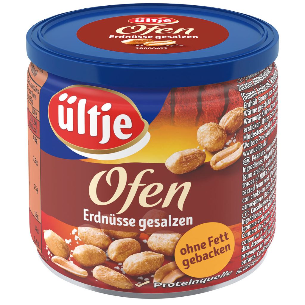 ültje Cacahuètes cuites au four salées (boîte de 180g) Image du produit 