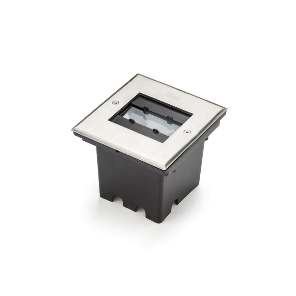 Konstsmide Bodenspot High Power LED Bodeneinbaustrahler - Aluminium, klares Glas; 7961-310