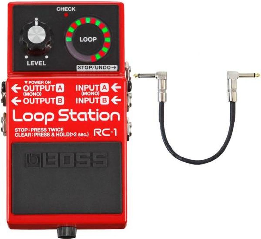 Boss RC-1 Loop Station Looper-Pedal mit Patchkabel