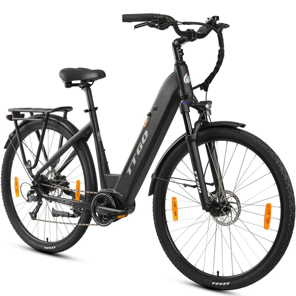 E-Bike Cityrad ZZ-28ST 28’’ E-Cityrad 720Wh Max150KM mit Mittelmotor und Gepäckträger 36V 20AH Rahmen trägt 130 kg Abenteuer, Reichweite bis...
