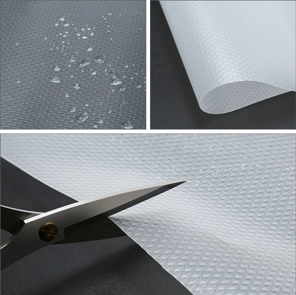 LILENO HOME Tappetino per cassetti, 50 x 150 cm (bianco), set da 4 pezzi, tappetino antiscivolo per cassetti, per frigorifero, inserti per cassetti, ritagliabili come tappetini antiscivolo da cucina