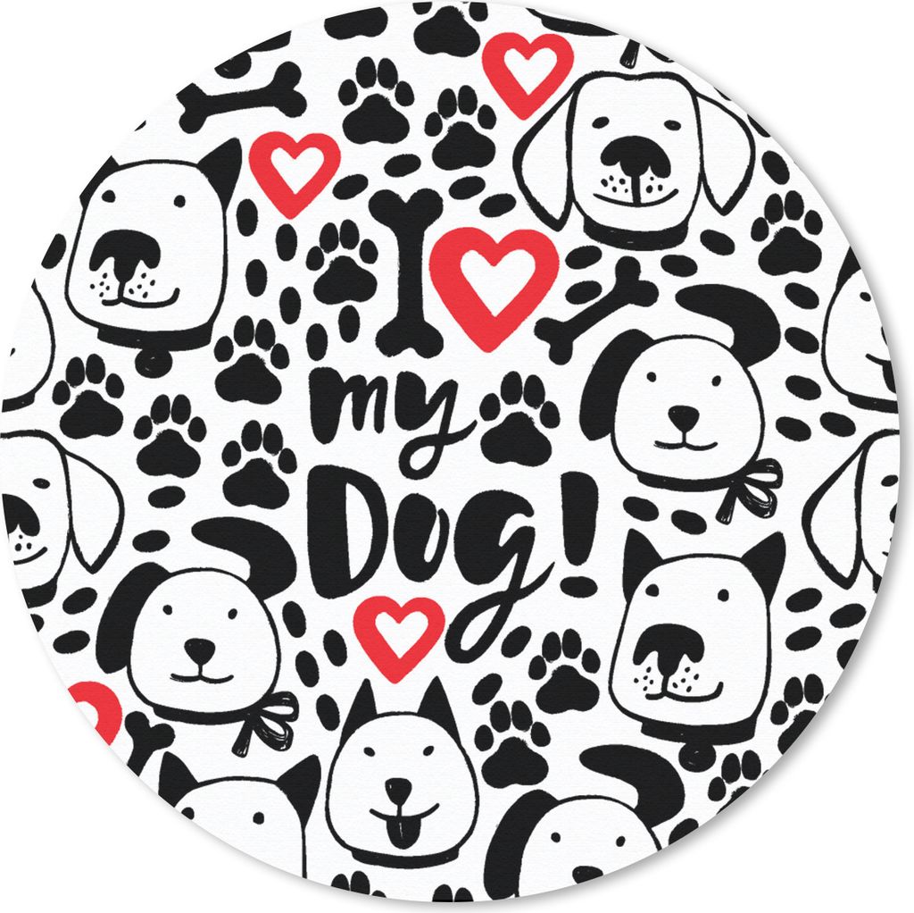 MuchoWow Mauspad Mousepad Muster - Hund - Zitat - Jungen - Mädchen - Kinder - Kinder 50x50 cm - Mousepads - Maus Mat - Pad - Mausunterlage - Vinyl