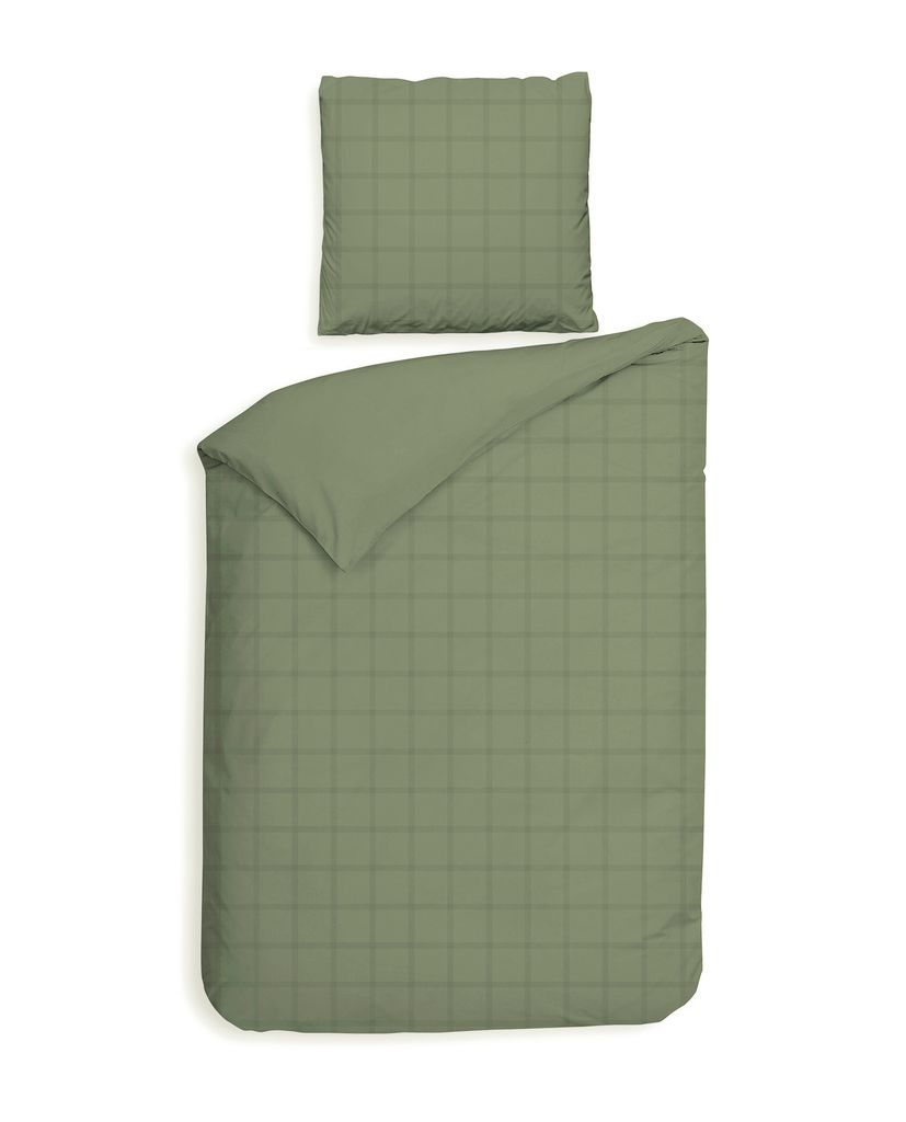 Heckett and Lane Diamante Bettwäsche 135 Laurel Green Bettwäsche 1 x Bettbezug 135x200 + 1 x Kopfkissenbezug 80x80 Laurel-Green grün