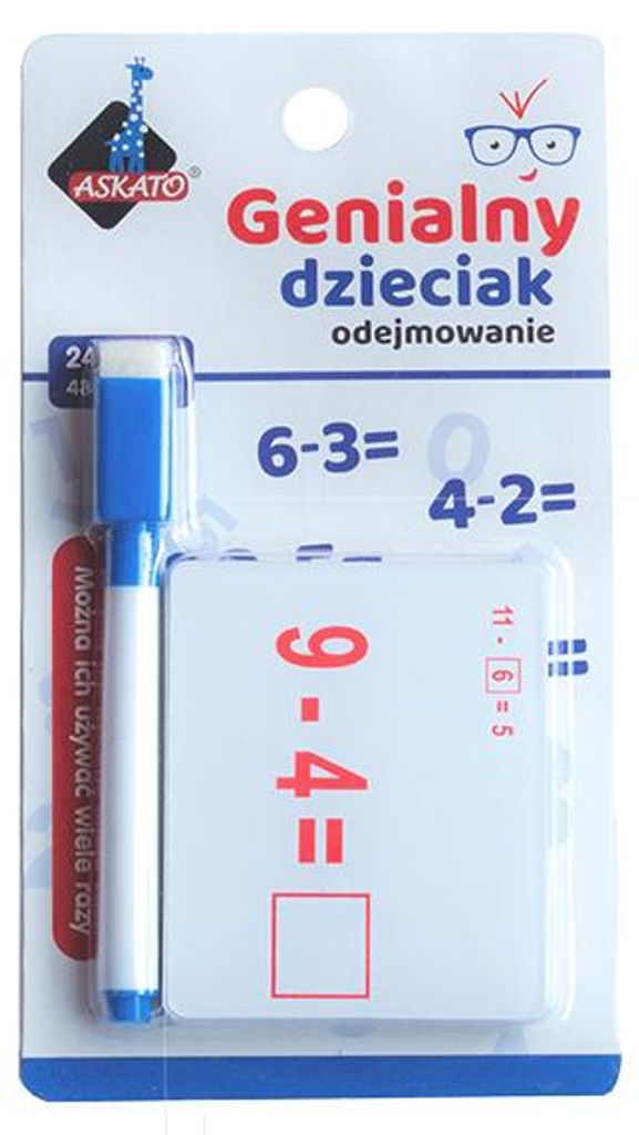 Matematické kartičky – odčítání pro děti Obrázek produktu 