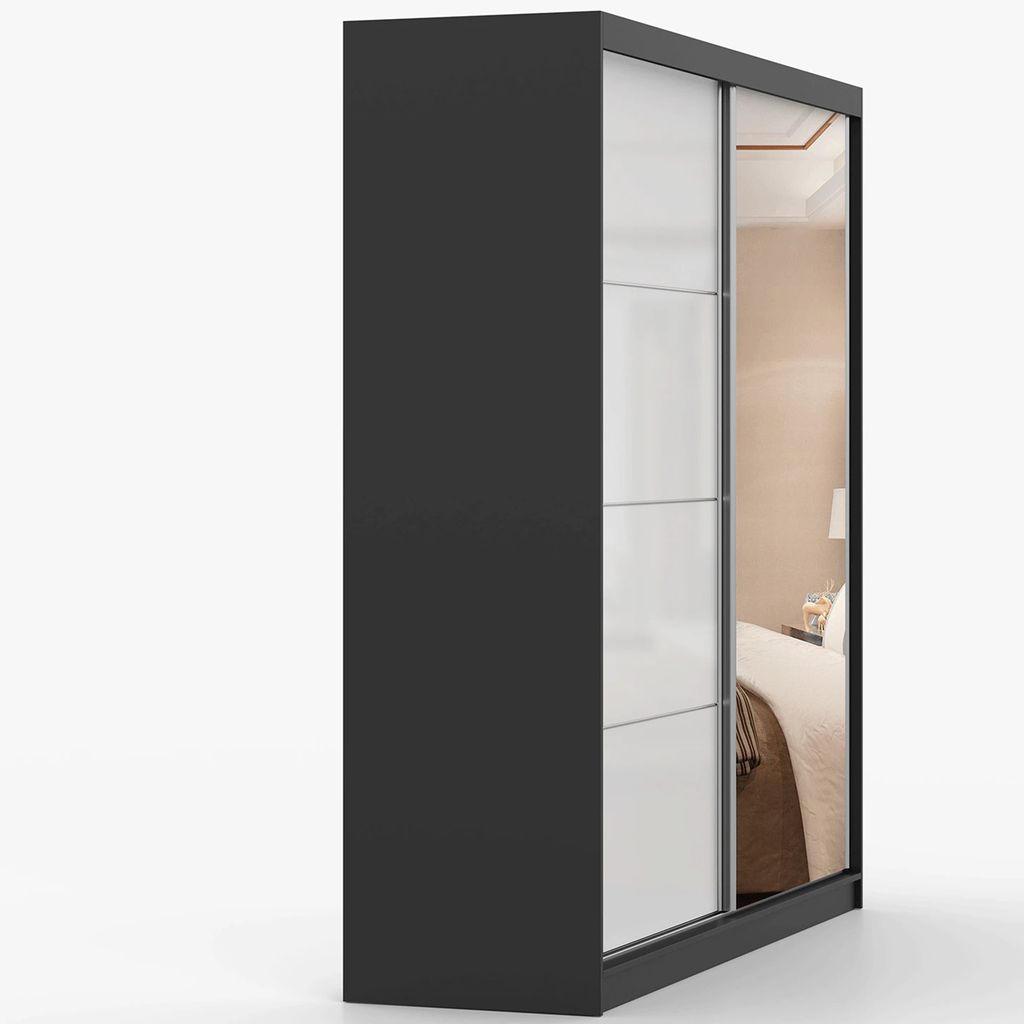 Schwebetürenschrank Kleiderschrank Schrank 203cm Produktbild 5