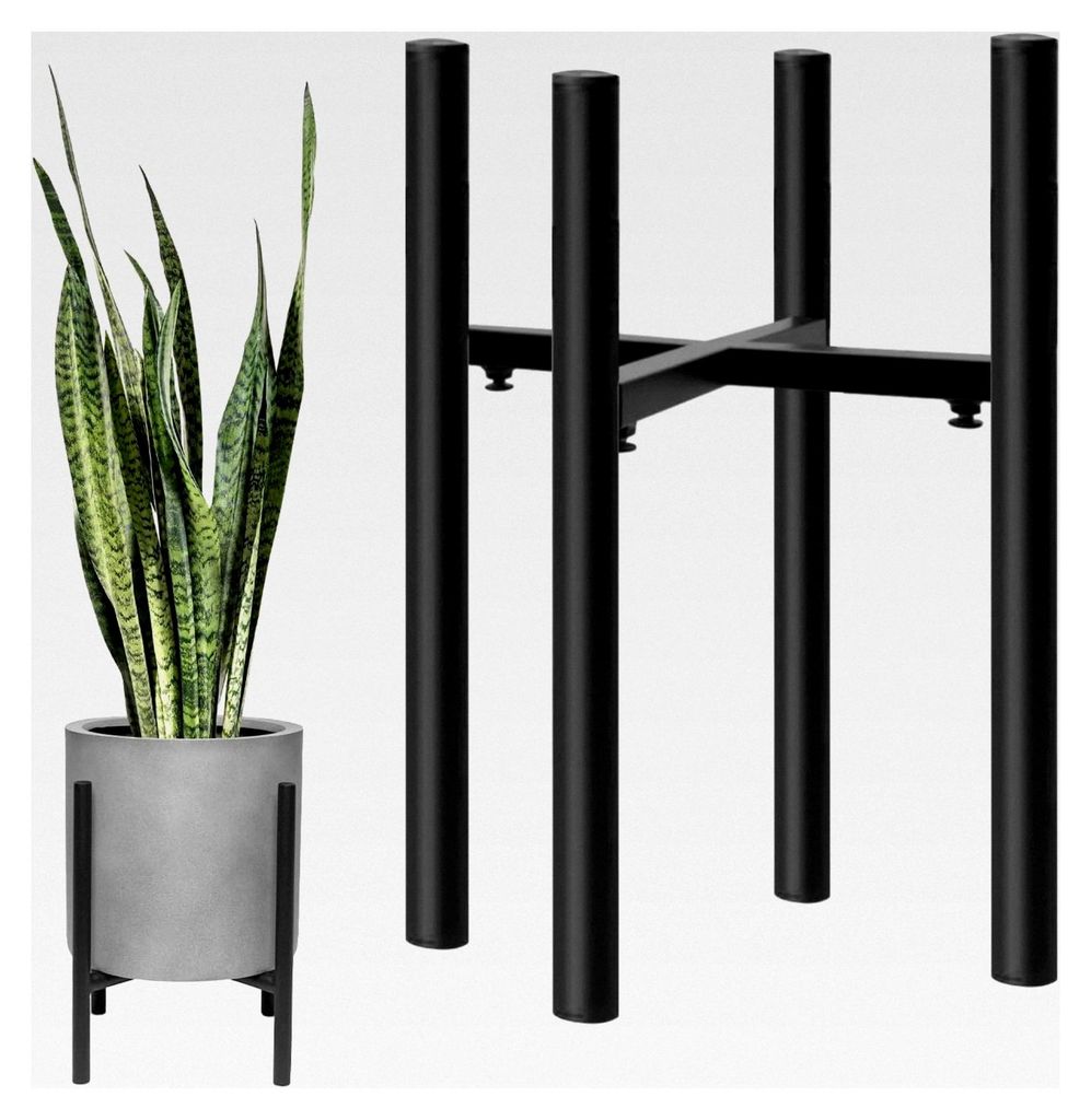 Blumenständer, Verstellbarer Pflanzenständer aus Metall, Modernes Regal für Innen- und Außenbereich, Blumentopfhalter für Töpfe von 20-30 cm,...