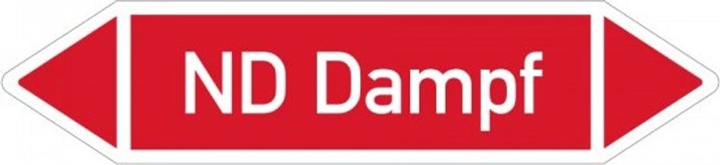 Dreifke Aufkleber I RKZ-Etikett ND Dampf, DIN 2403, rot/weiß, ab Ø 90mm, 440...
