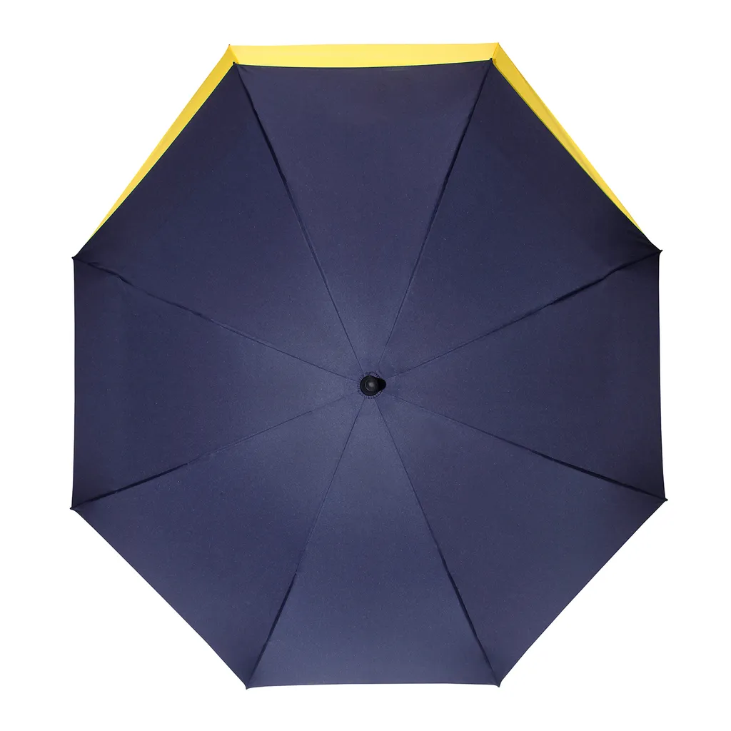 Doppler Parapluie Fibre Long Automatic Move Navy Yellow - Modèle Robust - 3