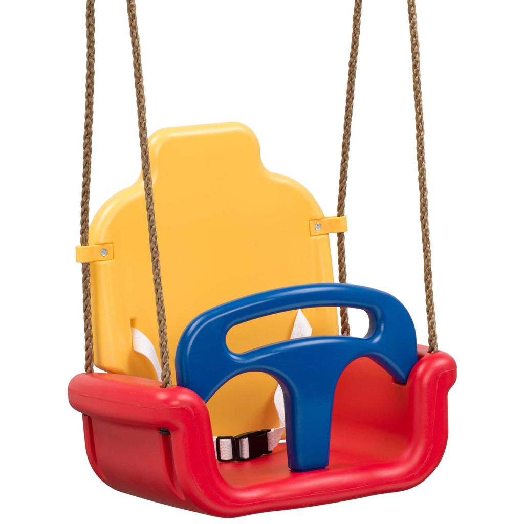 3-in-1 Kinderschaukel mit Gurt – höhenverstellbar, indoor/outdoor, ab 3 J., bis 50 kg