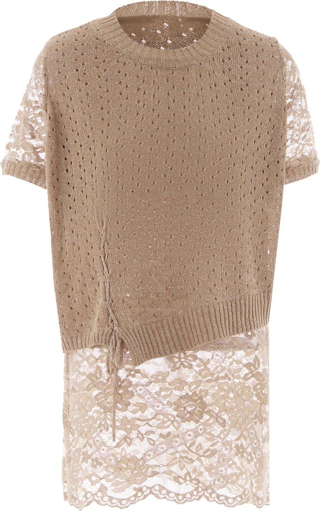 paino damen strickpullover - taupe, XS/S