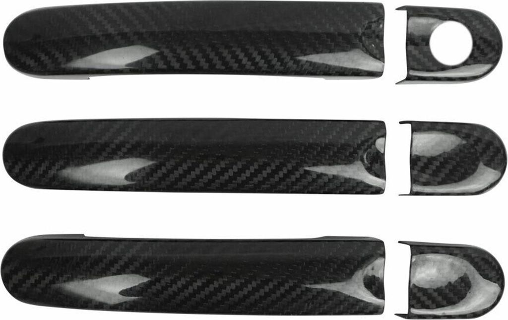 Türgriff Blende Türgriffkappen für VW Caddy 2003-2015 3Tür Kohlefaser Schwarz 6x
