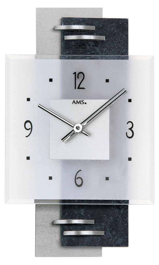AMS Quarz-Wanduhr, Quarzwerk, 22x36x5cm, 9245 Produktbild 
