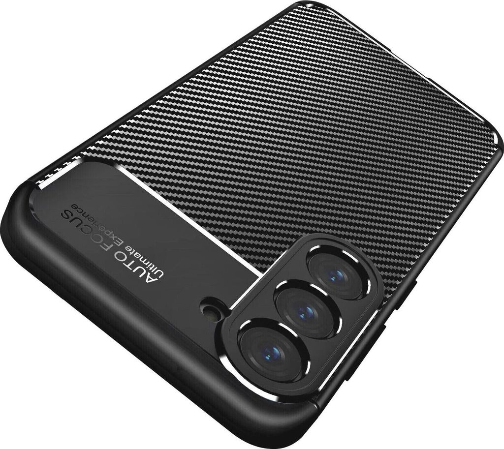 Sudoxx Hülle Für Samsung Galaxy A35 5G Cover Carbon Optik Case Silikon Schwarz Elastisch Schutzhülle Auto Focus