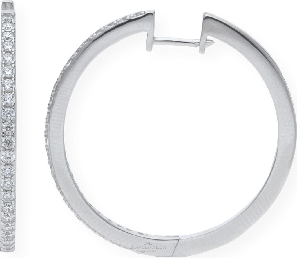 JuwelmaLux Creolen 925 Silber mit Zirkonia JL10-06-1203