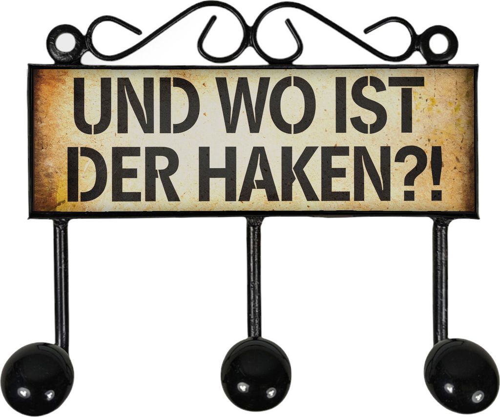 Und wo ist der Haken?! Kleiderhaken Leiste mit 3 Haken