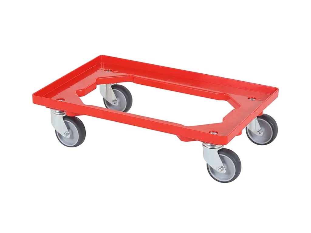 Chariot de manutention 600x400 SARO TRR rouge pour transport de charges