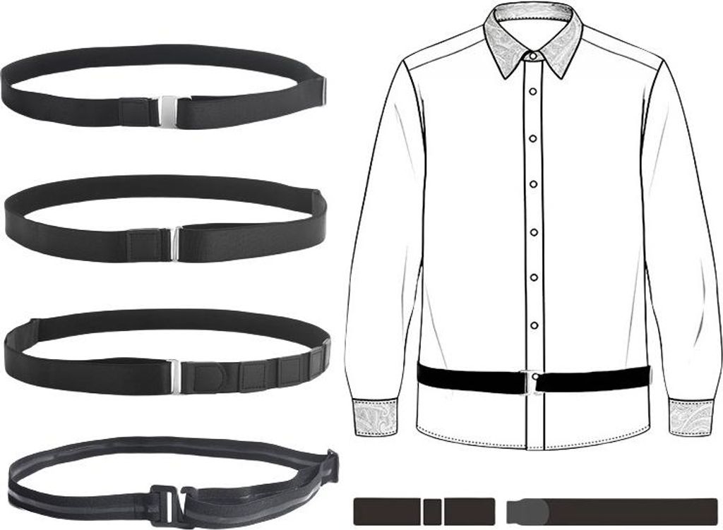 INF Cintura Regolabile Antiscivolo per Camicia - Camicia Immagine del prodotto 