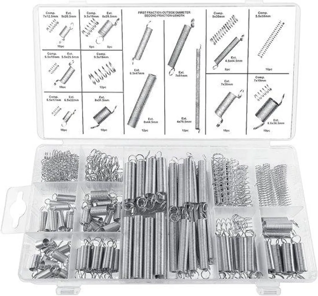Ressorts en acier : remplacez vos pièces cassées avec ce kit 200 pcs