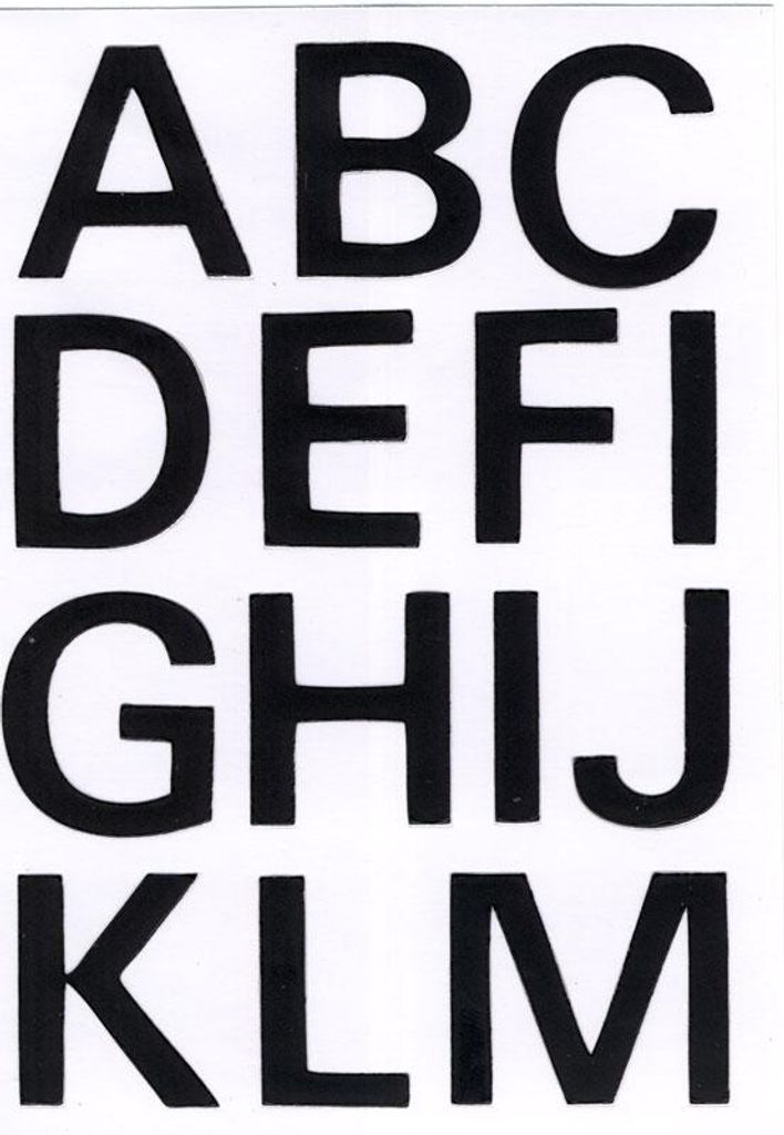 Herma Buchstaben, 25mm, A-Z, wetterfest, Folie, schwarz, Produktbild 
