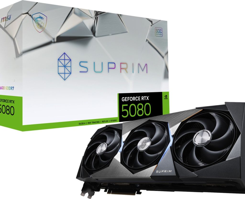 MSI SUPRIM GeForce RTX5080 16G SOC NVIDIA GeForce RTX 5080 16 GB GDDR7