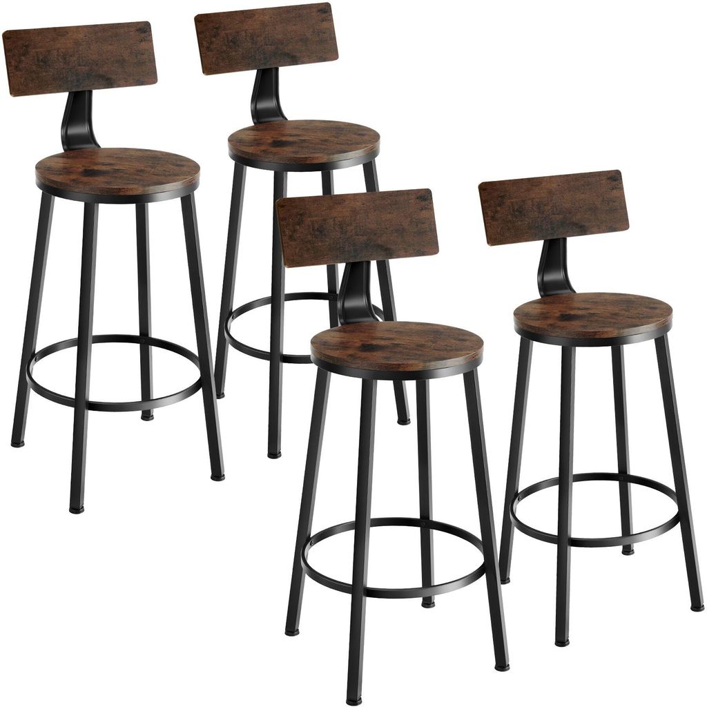 tectake® Set Barhocker Poole Sitzhöhe 73 cm Produktbild 