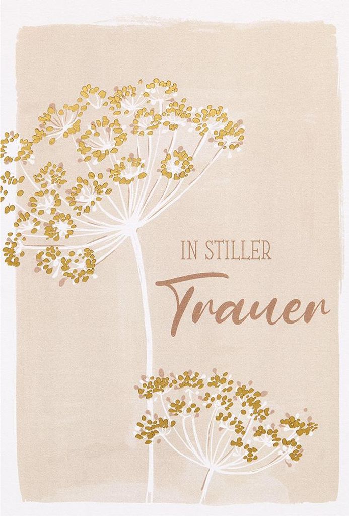 Trauerkarte Kondolenz unverpackte Beileidskarte mit Umschlag In stiller Trauer Pusteblume