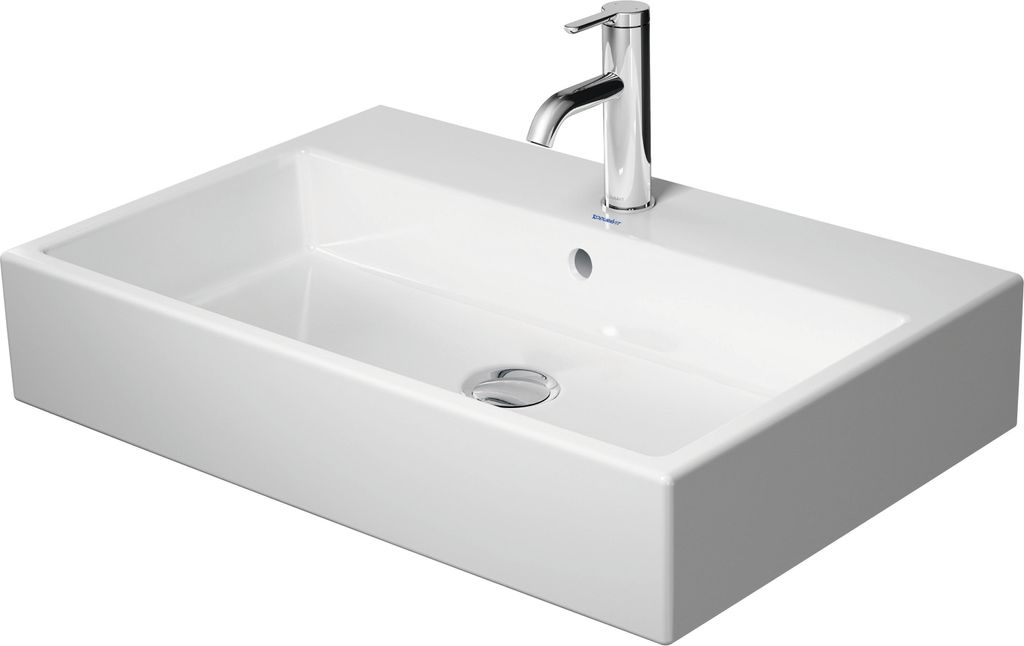 Duravit Waschtisch VERO AIR mit Überlauf, Hahnlochbank, 700 x 470 mm ohne Hahnloch weiß