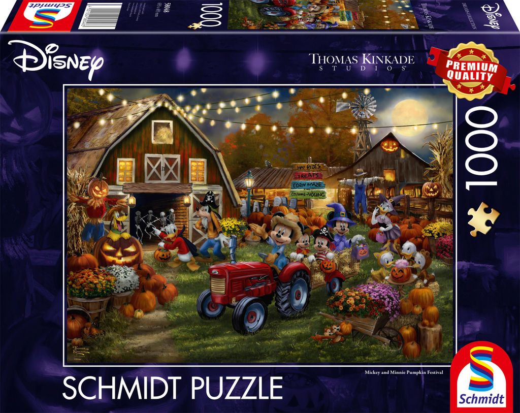 Thomas Kinkade Studios: Disney - Mickey & Minnie Pumpkin Produktbild 
