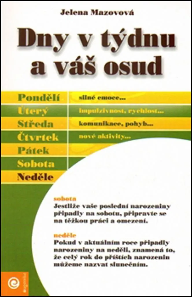 Comprendre son Destin avec Dny v týdnu a váš osud - Méthode Mazovova